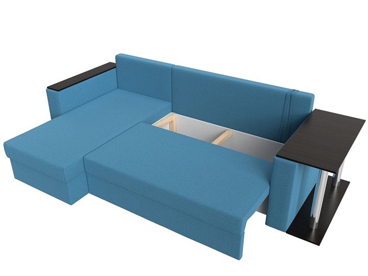 Угловой раскладной диван Атланта Лайт, Амур голубой (микровельвет) в Вологде - изображение 1
