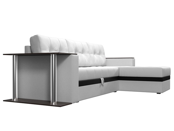 Угловой раскладной диван Атланта М, Белый (экокожа) в Вологде - изображение 2