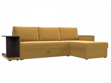 Угловой раскладной диван Атланта С, Желтый (микровельвет) в Вологде