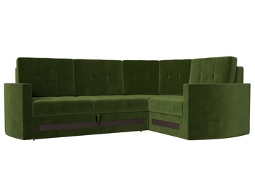 Угловой раскладной диван Белла, Зеленый (Микровельвет) в Вологде
