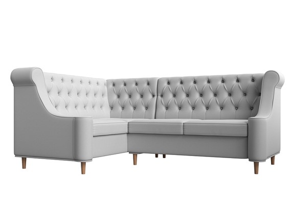 Угловой диван Бронкс, Белый (экокожа) в Вологде - изображение