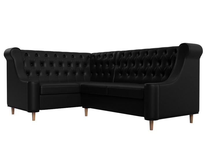 Угловой диван Бронкс, Черный (экокожа) в Вологде - изображение 2