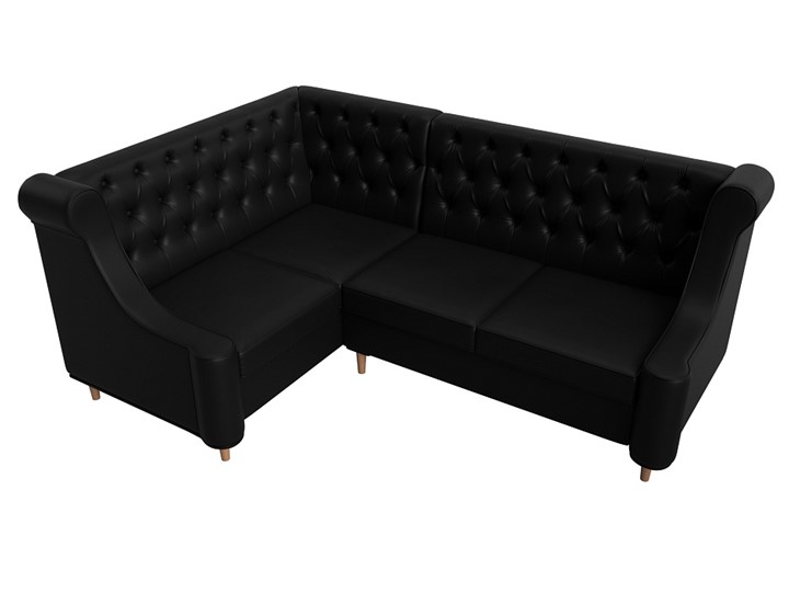 Угловой диван Бронкс, Черный (экокожа) в Вологде - изображение 3