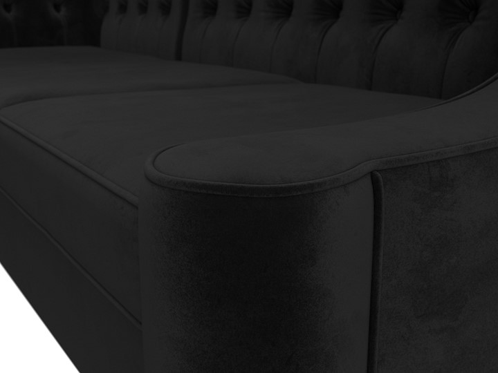 Угловой диван Бронкс, Черный (Велюр) в Вологде - изображение 3