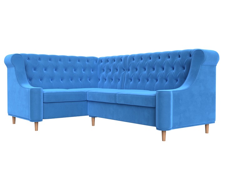 Угловой диван Бронкс, Голубой (Велюр) в Вологде - изображение 2