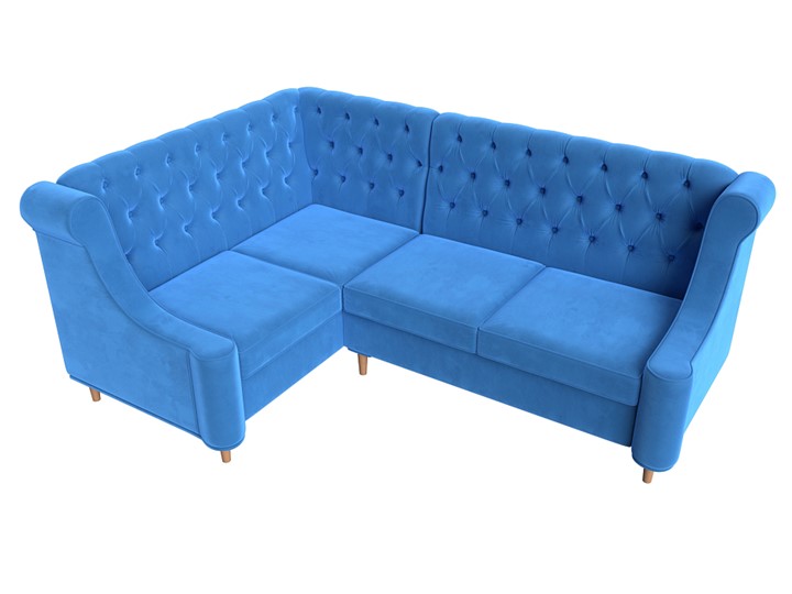 Угловой диван Бронкс, Голубой (Велюр) в Вологде - изображение 4