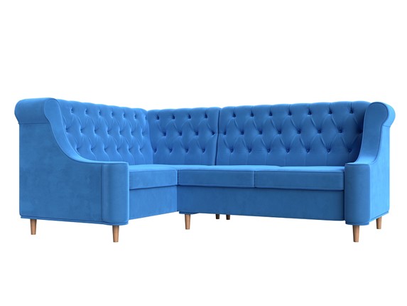 Угловой диван Бронкс, Голубой (Велюр) в Вологде - изображение
