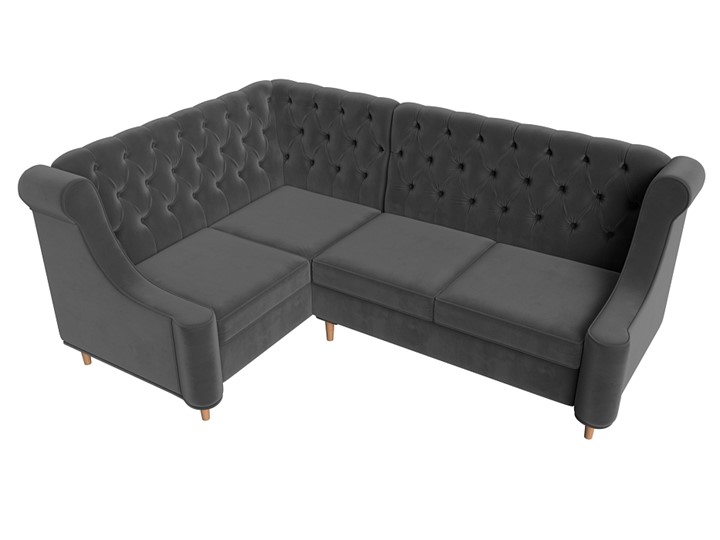 Угловой диван Бронкс, Серый (Велюр) в Вологде - изображение 4
