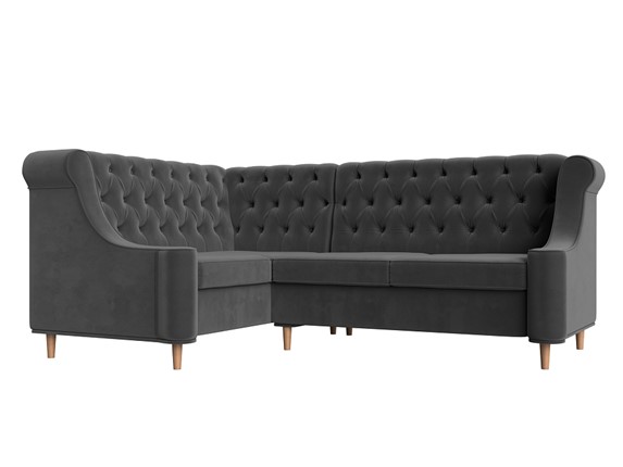 Угловой диван Бронкс, Серый (Велюр) в Вологде - изображение