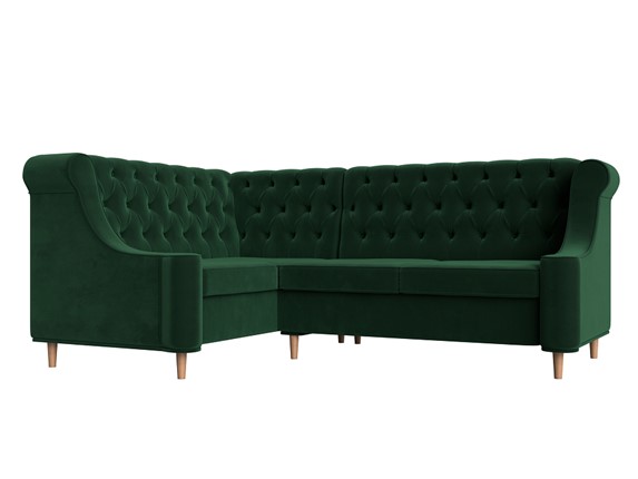 Угловой диван Бронкс, Зеленый (Велюр) в Вологде - изображение