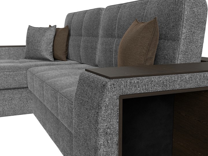 Угловой диван Брюссель, Серый/коричневый (рогожка) в Вологде - изображение 3