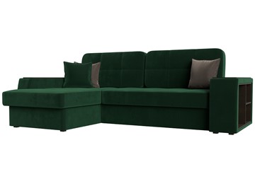 Угловой раскладной диван Брюссель, Зеленый (велюр) в Вологде - предосмотр