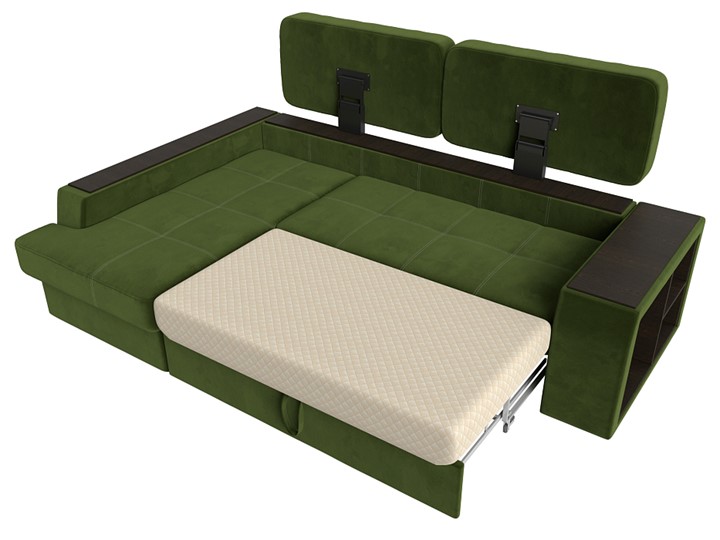 Угловой диван Брюссель, Зеленый/бежевый (вельвет) в Вологде - изображение 5