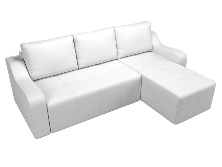 Угловой диван для гостиной Элида, Белый (экокожа) в Вологде - изображение 5