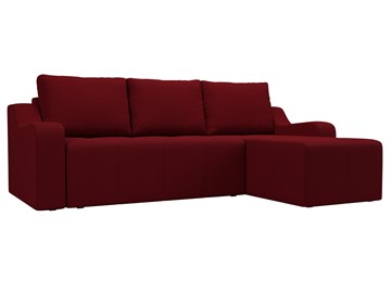 Угловой диван для гостиной Элида, Бордовый (микровельвет) в Вологде