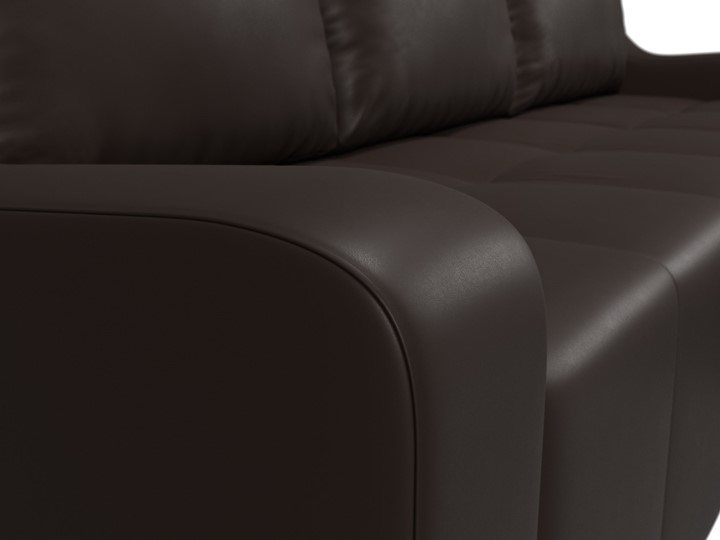 Угловой диван для гостиной Элида, Коричневый (экокожа) в Вологде - изображение 4