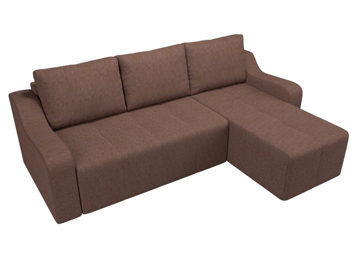 Угловой диван для гостиной Элида, Коричневый (рогожка) в Вологде - изображение 5