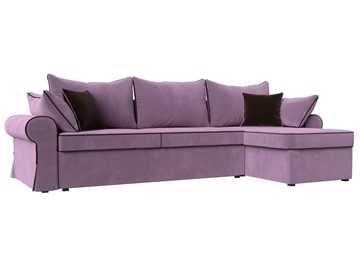 Угловой диван для гостиной Элис, Сиреневый (микровельвет) в Вологде - предосмотр
