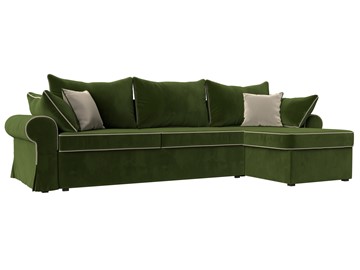Угловой диван для гостиной Элис, Зеленый (микровельвет) в Вологде