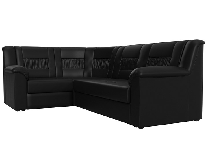 Угловой диван Карелия, Черный (Экокожа) в Вологде - изображение 4