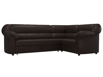 Угловой диван для гостиной Карнелла, Коричневый (экокожа) в Вологде - предосмотр