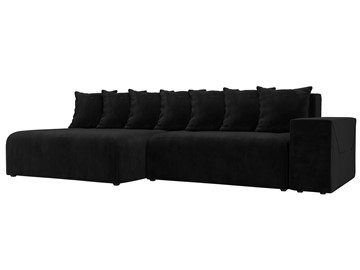 Угловой диван для гостиной Кёльн, Черный (велюр) в Вологде