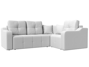 Угловой диван для гостиной Кембридж, Белый (экокожа) в Вологде