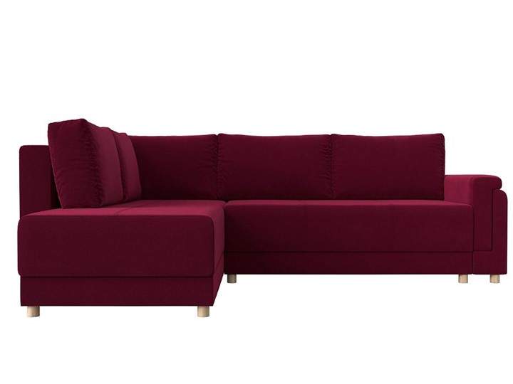 Угловой диван Лига-024, Бордовый (Микровельвет) в Вологде - изображение 7