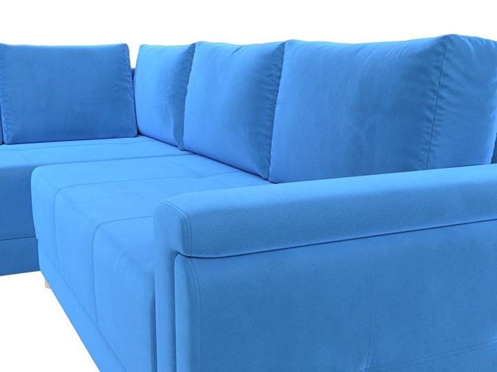Угловой раскладной диван Лига-024, Голубой (Велюр) в Вологде - изображение 6