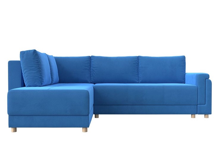 Угловой раскладной диван Лига-024, Голубой (Велюр) в Вологде - изображение 7