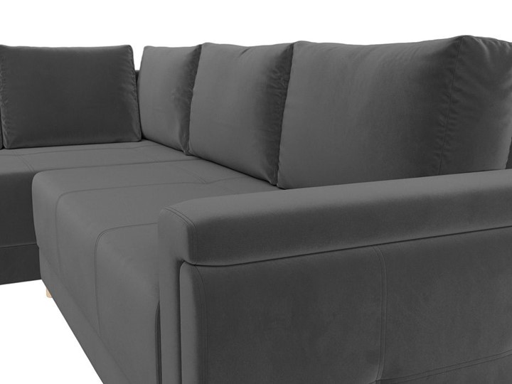 Угловой диван Лига-024, Серый (Велюр) в Вологде - изображение 6