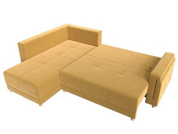 Угловой раскладной диван Лига-024, Желтый (Микровельвет) в Вологде - предосмотр 2
