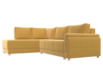 Угловой раскладной диван Лига-024, Желтый (Микровельвет) в Вологде - предосмотр 5