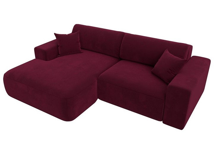 Угловой диван Лига-036 Классик, Бордовый (Микровельвет) в Вологде - изображение 5
