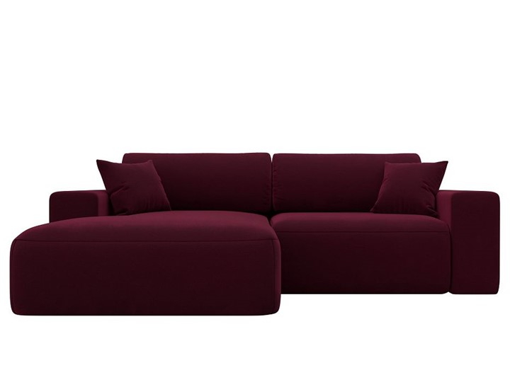 Угловой диван Лига-036 Классик, Бордовый (Микровельвет) в Вологде - изображение 8