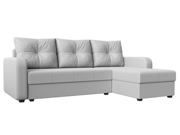 Угловой диван с оттоманкой Ливерпуль Лайт, Белый (Экокожа) в Вологде - предосмотр