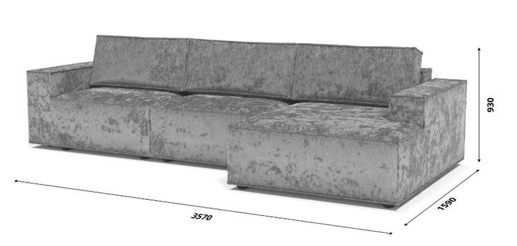 Угловой диван Лофт 357х159х93 (НПБ/Еврокнижка) в Вологде - изображение 8