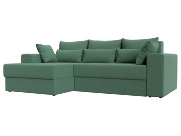 Угловой диван для гостиной Майами, Амур зеленый (Рогожка) в Вологде - предосмотр