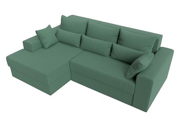 Угловой диван для гостиной Майами, Амур зеленый (Рогожка) в Вологде - предосмотр 4