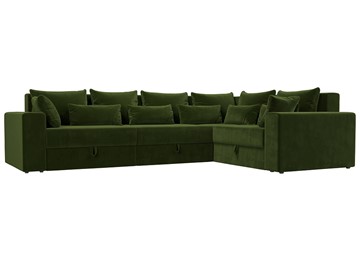 Угловой раскладной диван Майами long, Зеленый (микровельвет) в Вологде