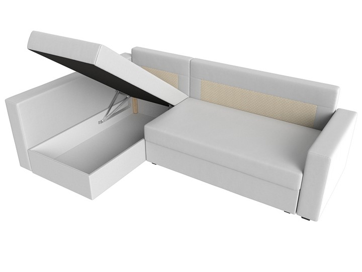 Угловой раскладной диван Мансберг, Белый (Экокожа) в Вологде - изображение 3