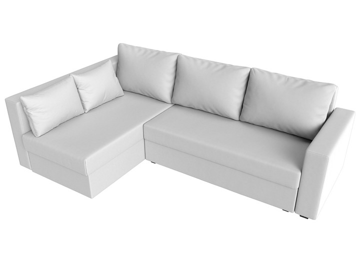Угловой раскладной диван Мансберг, Белый (Экокожа) в Вологде - изображение 6