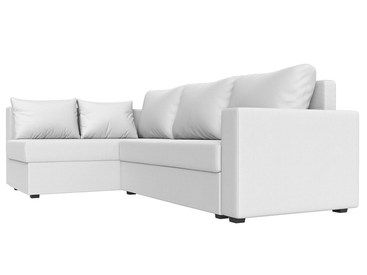 Угловой раскладной диван Мансберг, Белый (Экокожа) в Вологде - изображение 7