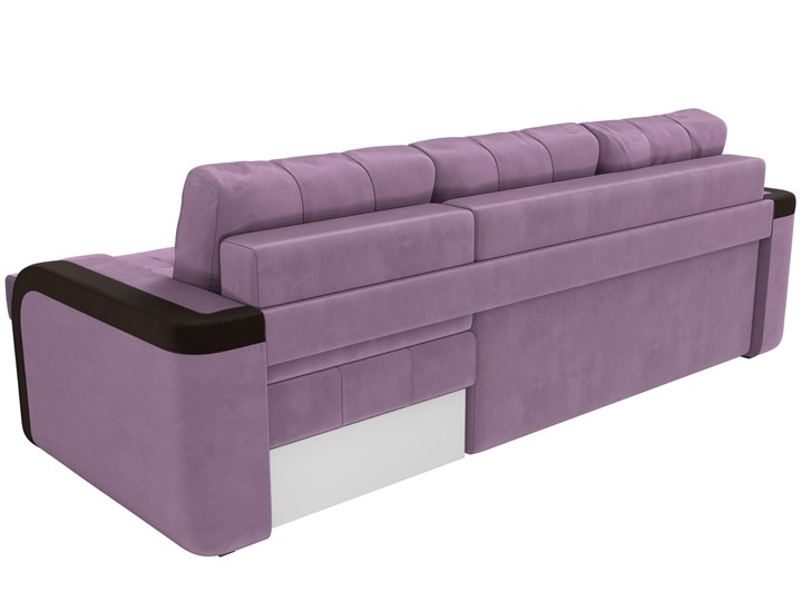 Угловой раскладной диван Марсель, Сиреневый/Коричневый (микровельвет) в Вологде - изображение 8