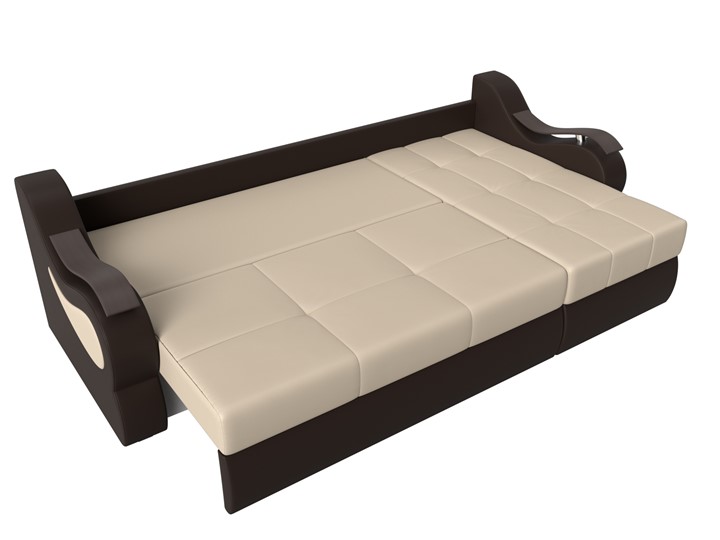 Угловой диван Меркурий, Бежевый/коричневый (экокожа) в Вологде - изображение 5