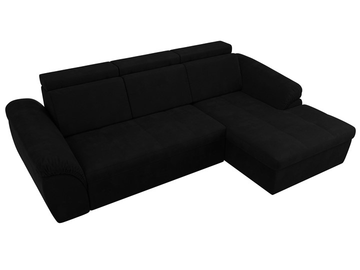 Угловой диван для гостиной Мисандра, Черный (микровельвет) в Вологде - изображение 6