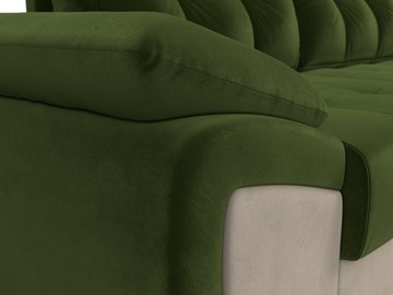 Угловой диван Нэстор прайм, Зеленый/Бежевый (микровельвет) в Вологде - предосмотр 5