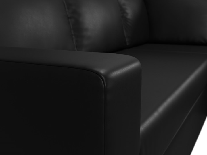 Угловой раскладной диван Оливер, Черный (экокожа) в Вологде - изображение 5