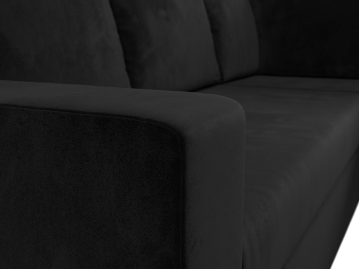 Угловой диван Оливер, Черный (велюр) в Вологде - изображение 5