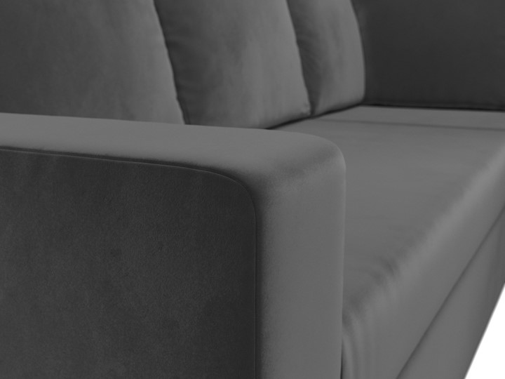 Угловой диван для гостиной Оливер, Серый (велюр) в Вологде - изображение 5